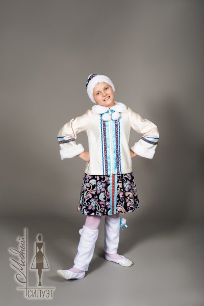 Хореографический костюм Зимние забавы для девочек